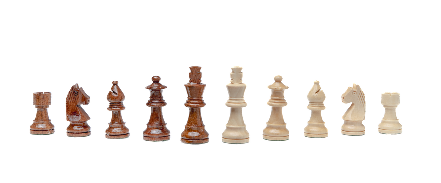 Premium 10-Inch Wooden Folding Travel Chess Set - Boxwood and Rosewood