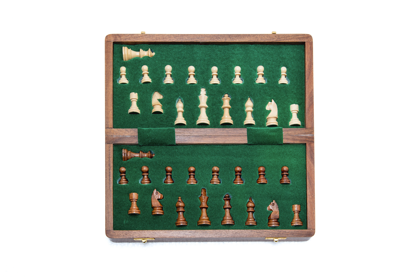 Timber Check Mate Premium Wooden Chess Set Bundle: 7-Inch & 12-Inch