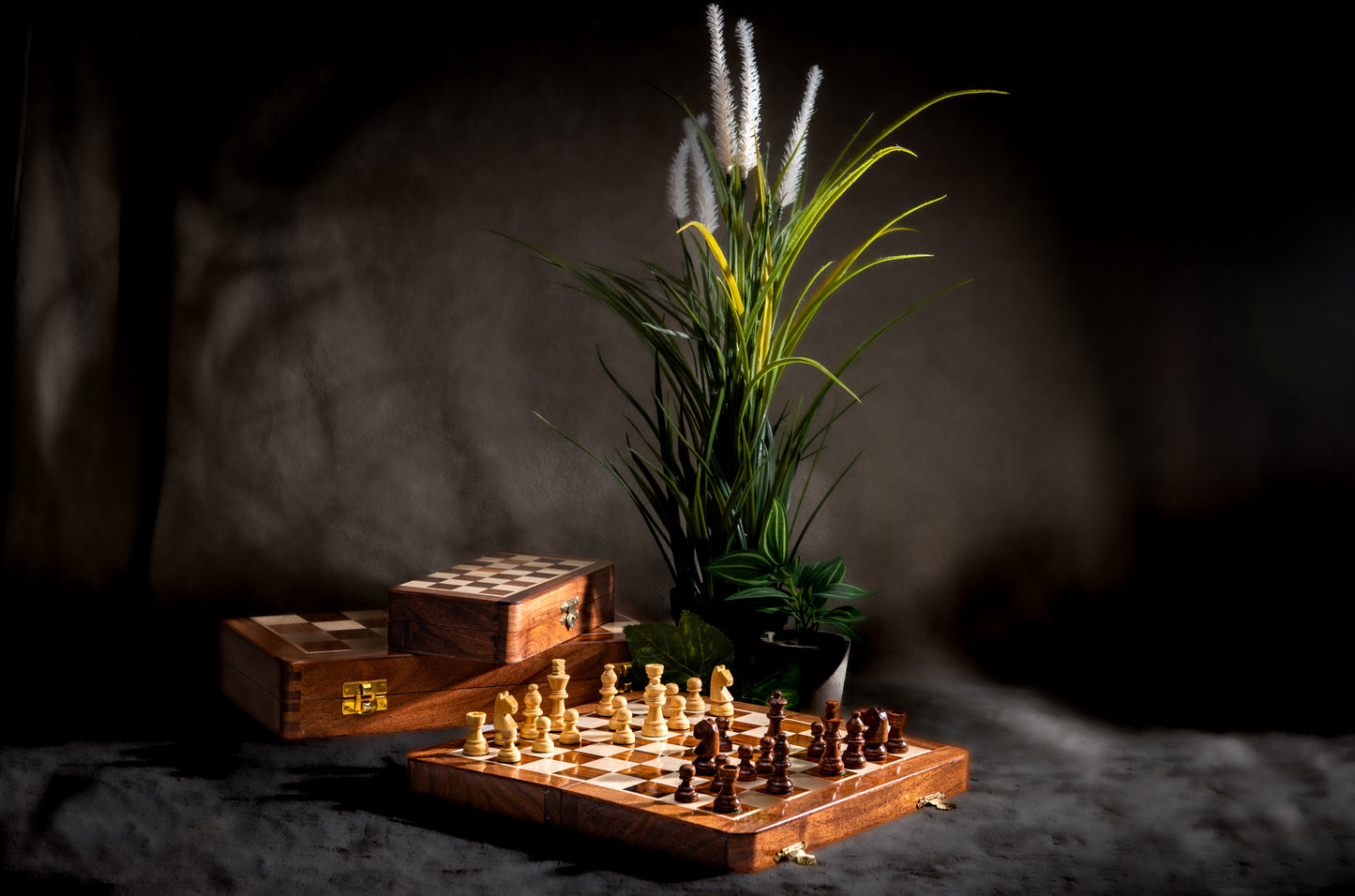 TimberCheckMate Exclusive Chess Set Bundle: 7-Inch and 10-Inch Rosewood & Boxwood Boards - Handcrafted in India for Timeless Elegance