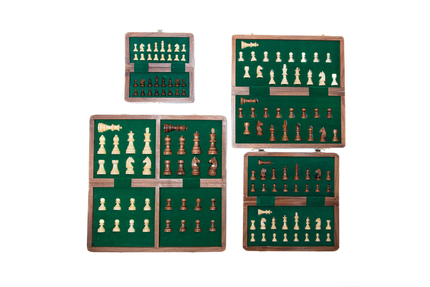 Complete Chess Set Collection: 14", 12", 10", and 7" Bundle