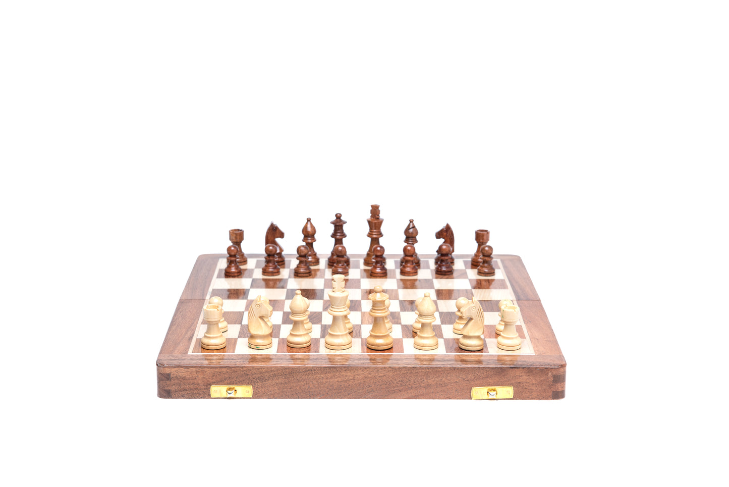 TimberCheckMate Exclusive Chess Set Bundle: 7-Inch and 10-Inch Rosewood & Boxwood Boards - Handcrafted in India for Timeless Elegance