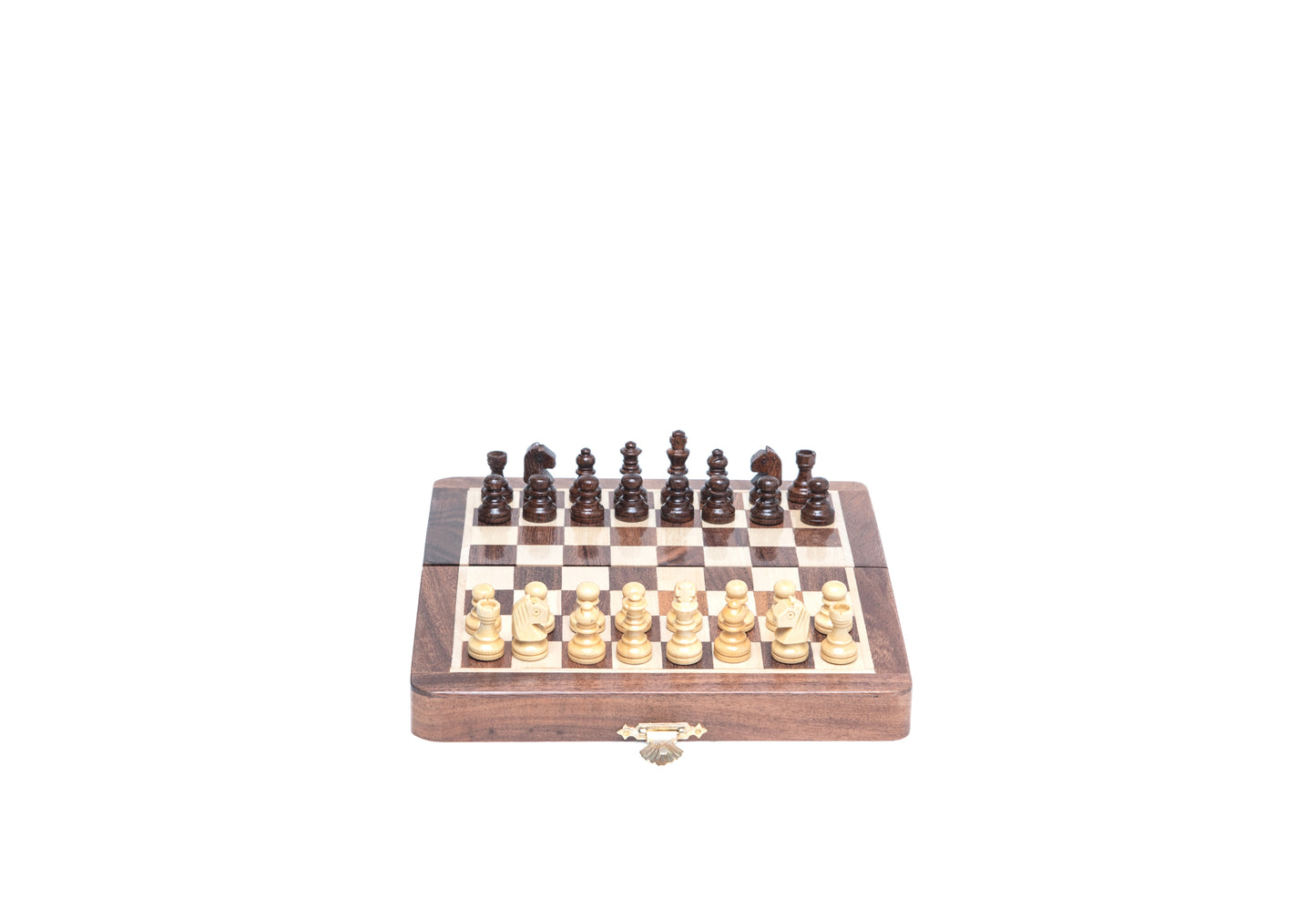 TimberCheckMate Exclusive Chess Set Bundle: 7-Inch and 10-Inch Rosewood & Boxwood Boards - Handcrafted in India for Timeless Elegance